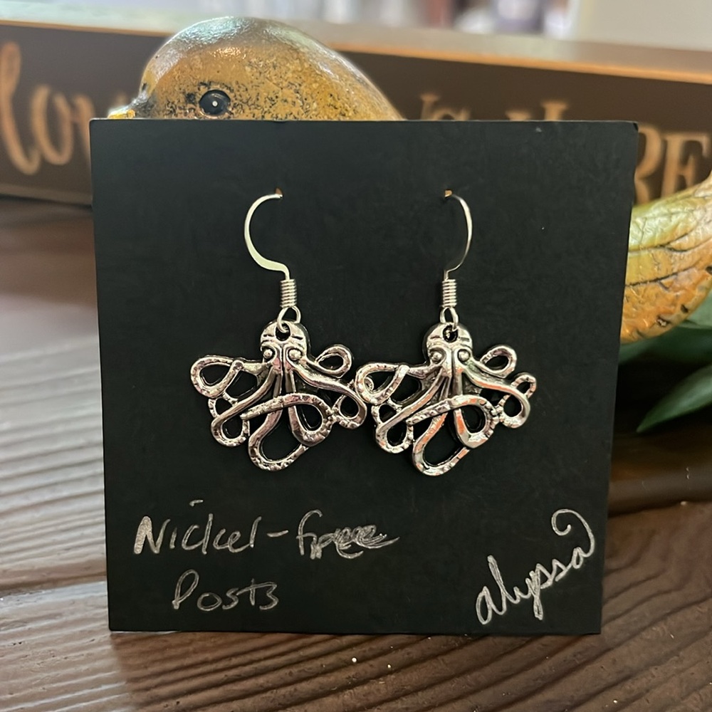 Handmade octopus earrings